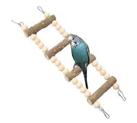 Ponte gabbia per uccelli - legno 8x25cm | Giocattolo a ponte swing in legno con anello appeso da masticare Utilizzare giocattoli per uccelli Perkeet Toys Bird Gage | Piccoli