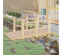 Ponte Giardino Ringhiere 150x67x56cm Legno Massello Abete Rosso