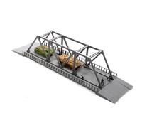 Ponte modulare in acciaio - Tablet op stampato 3D per Wargaming & Diorami, ponte Pratt-Truss - adatto per scala da 28 mm e 15 mm (28 mm)