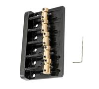 Ponte Per 5 Bassi Resistente A Doppio Carico Con Azione A Corda Da 17 Mm Con Sella In Ottone E Piastra In Acciaio Chitarra Bridge(Bk)