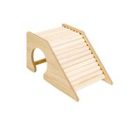 Ponte per arrampicarsi su piccoli animali in legno che giocano su una scala