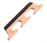 Ponte per banjo in legno per banjo a 4 corde, 5 corde e 6 corde, sella in ebano con intagli pretagliati, dimensioni standard (4 corde)