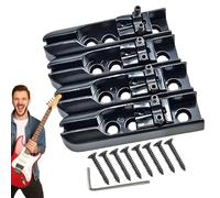 Ponte Per Basso - 4 PEZZI Corda Per Ponte Per Basso | Corda Singola Per Cordiera Per Ponte Basso Con 8 Viti E Chiave | Ponte Per Chitarra Parti Per Basso Elettrico Selle Metalliche Di Ricambio Cordier