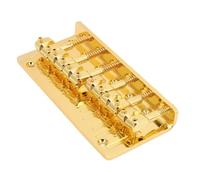 Ponte per Basso Elettrico a 6 Corde in Lega di Zinco, Gruppo Base in Fusione Pesante, Struttura Robusta, Aspetto Cromato, Accessorio per Basso, per Strumento (GOLD