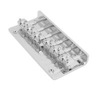 Ponte per Basso Elettrico a 6 Corde, Sostituzione del Ponte per Basso Elettrico di Tipo Fisso in Lega di Zinco con Cordiera Rigida per Esercitazione (SILVER)