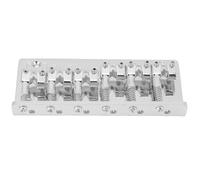 Ponte per Basso Elettrico a 6 Corde, Tipo Fisso in Lega di Zinco, Sostituto Ideale per Esercitarsi con il Basso, Accessorio Vintage per Basso Elettrico (SILVER)