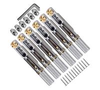 Ponte Per Basso Elettrico Individuale Con Chiave Piccola Dado Ponte Per Chitarra Senza Testa Fisso Senza Testa (Color : Silver Set of 6)
