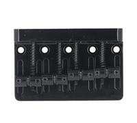 Ponte per Basso Elettrico, Piastra di Base più Spessa Stile retrò Ponte per Basso a 4 Corde Selle Regolabili con Chiave Esagonale per Jazz Bass J Bass (BLACK)