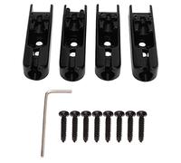 Ponte per Basso Elettrico, Ponte per Basso Elettrico Individuale a 4 Corde Strutturato Resistente All'usura in Metallo, Accessori per Basso Elettrico (Nero)