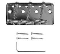 Ponte per Basso in Metallo Cromato, Alta Durezza e Silenzioso - Migliora il Suono, Facile da Installare, per Chitarristi