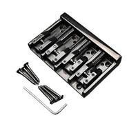 Ponte Per Basso Vintage A 4 O 5 Corde Corpo O Fondo Passante(Black,4)