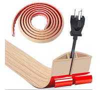 Ponte per cavi, canalina flessibile per cavi di piccole dimensioni, 3,0m X 3cm venatura del legno, protezione per del pavimento in PVC Per uffici appartamenti magazzini hotel