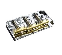 Ponte Per Chitarra 1 Set Di Ponti Per Chitarra Corti A Doppio Carico Con Selle In Ottone Compensate Con Lati Tagliati(Chrome)