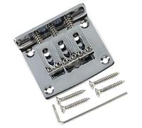 Ponte Per Chitarra A Sella Fissa A 3 Corde Cordiera Con Caricamento Dall'alto Con Viti Di Montaggio E Chiave Per Parti Di Chitarra Elettrica (Color : Silver)