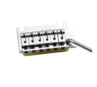 Ponte Per Chitarra Acustica 1 Set 2 Post Point Chitarra Elettrica Tremolo Ponte Base Della Sella In Ottone E Molla GG2001(Chrome)