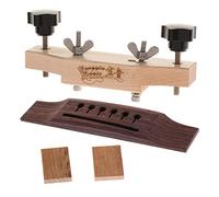 Ponte per chitarra acustica mancina con kit di morsetti di riparazione, ponte in palissandro e strumenti in acciaio inox per manutenzione e sostituzione fai da te