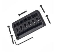 Ponte per chitarra elettrica a 6 corde fisso 76.5x44.5 mm accessorio hardtail nero Ponte Chitarra Acustica Generico