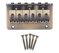 Ponte Per Chitarra Elettrica A 6 Corde In Lega Premium Colore Bronzo Con Testa Inclinata Per Migliorare Suono E Durata Ideale Per Chitarristi In Studio E Sul Palco