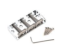 Ponte per chitarra in metallo a 3 corde fisso con 4 viti di montaggio kit per scatola di chitarra elettrica ponte per chitarra ponte per chitarra rigida ponte per chitarra a 3 corde