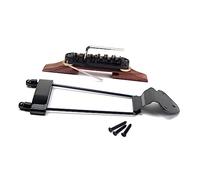 Ponte per Chitarra Jazz Archtop 6 Corde Nero Altezza Regolabile