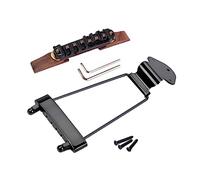 Ponte per Chitarra Jazz Archtop Regolabile a 6 Corde Nero