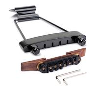 Ponte per Chitarra Jazz Semi-cavo Regolabile in Altezza Nero 6 Corde
