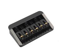 Ponte Per Chitarra Ponte A Rulli Fisso Per Chitarra 6 Corde Con Parti Di Ricambio Dal Design Corpo Passante Da 10,6 Mm(Black)
