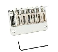 ponte per chitarra Set 6 Corde 78mmST/TL Ponte A Sella Fisso Hardtail Chitarra Elettrica Tubo Di Coda Ponte A Caricamento Dall'alto Piastra Per Accordi Filo Di Trazione(Silver)