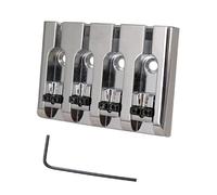 ponte per chitarra Set Un Set Di Ponte Per Basso Elettrico Regolabile In Ferro Argentato 4 Corde Strumenti Musicali Accessori Parti