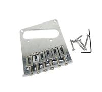 Ponte pickup a sella a 6 corde con 6 guide per corde vintage per chitarra elettrica FD Tele TL argento nero oro Ponte Chitarra Per Principianti(Silver)