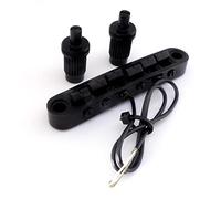 Ponte Piezo Tune-O-Matic per Chitarra Elettrica - Cromo/Nero/Oro - Pickup Piezo Integrato per LP, SG, Epiphone (nero)
