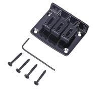 Ponte Professionale Per Chitarra Elettrica A 3 Corde Per Scatola Di Sigari Con Viti E Chiave Inglese(Black)