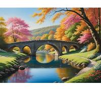 Ponte Puzzle 500 Pezzi per Adulti e Ragazzi, Puzzles Classico, Puzzle Adulti 500 pezzi Paesaggio autunnale, Decorazione Casa, Idea Regalo Creativa e Divertente, Intrattenimento Antistress 52x38cm
