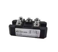 Ponte raddrizzatore trifase da 150 Ampere e 1600 V MDS150A1600V 12 V 24 V 36 V 48 V 220 V 480 V 600 V Modulo ad alta potenza CA-CC(Radiator HS2095)