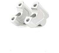 Ponte Rialzo Manubrio Moto Motocicletta Per Royal Per Enfield Per Himalayan Per Royal Per Enfield Per Scram 411 Riser Manubrio In Alluminio Riser Manubrio Offset Morsetto Riser Manubrio Moto(Silver)