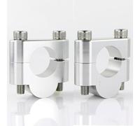 Ponte Rialzo Manubrio Moto Per FZ6 Per FZ16 Per FZ8 Per MT-25 Per MT-03 Per XJ 6 Per TDM 850 900 Per WR400F Riser Manubrio Da 22 Mm 7/8" Morsetti Per Riser Manubrio Morsetto Riser Manubrio Moto(Silver