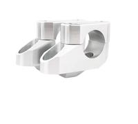 Ponte Rialzo Manubrio Moto Riser Manubrio Offset Da 28 Mm E 1/8" Per Husaberg Per FC450 Per FC550 Per FE250 Per FE350 Per Husqvarna Per FC250 Per FC350 Per FC450 Morsetto Riser Manubrio Moto(Silver)
