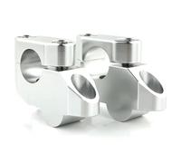 Ponte Rialzo Manubrio Moto Riser Per Manubrio Da 7/8" Per Moto Per Bajaj, Per Dominar, Per Beta, Per Royal, Per Himalayan, Per SCRAM 411, Per Husqvarna Morsetto Riser Manubrio Moto(Silver)
