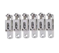 Ponte Singolo Individuale Da 6 Pezzi Per Chitarra Elettrica A 6 Corde Argento (Color : Silver)