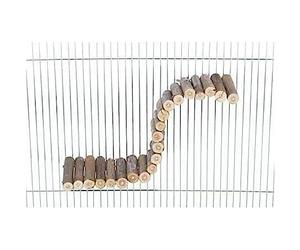 Ponte sospeso, fissaggio a vite, topi, legno di corteccia, 30 cm/7 cm