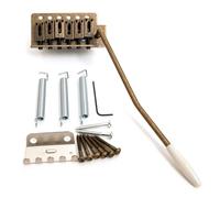 Ponte tremolo a 6 corde in bronzo per chitarra elettrica Fender ST TL, compatibile con Strat Tele Style, selle concave, kit completo di sistema tremolo in metallo (colore ottone)