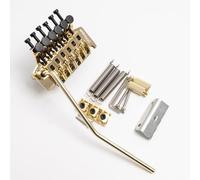 Ponte tremolo a doppio blocco per chitarra elettrica, 6 corde da 42 mm, dado R2 da 42 mm, cromato e nero, sella in nichel, blocco di zinco pressofuso, compatibile con sistemi Floyd