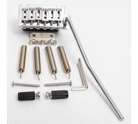 Ponte tremolo per chitarra a 2 punti per chitarra elettrica Fender Strat, realizzato in Corea, selle in acciaio inossidabile, spaziatura 10,5 mm, kit ponte tremolo di ricambio con chiave a molla per