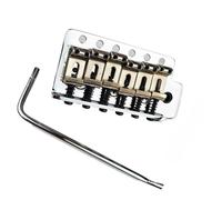 Ponte tremolo sella per pianoforte curva retrò per chitarra elettrica ST accessori cromati argento Ponte Chitarra Acustica Generico(56mm hole spacing)