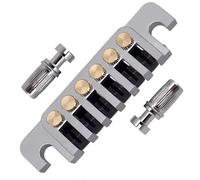 Ponte Tune O Matic per Chitarra Elettrica SG ES con Piastra di Estrazione Pezzo di Coda Codice Corde Reversibile in Argento Misurazioni Precise Stabilità Ottima per Chitarristi Pr