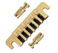 Ponte Tune O Matic per Chitarra Elettrica SG ES con Piastra di Estrazione Pezzo di Coda Codice Corde Reversibile in Oro Misurazioni Precise Spaziatura 51 5mm Tra Pali 10 3mm Tra C