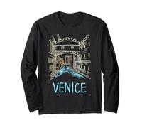 Ponte Venezia Viaggio Souvenir Storico Città Landmark Gift Maglia a Manica