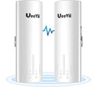 Ponte Wireless 5,8GHz, UeeVii CPE450 Outdoor Punto a Punto 3KM 100Mbps WiFi Bridge, Utilizzato in fienili, garage, magazzini,24V Adattatore PoE,Confezione da 2