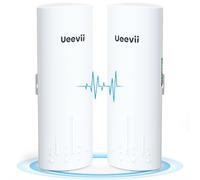 Ponte wireless Gigabit, UeeVii CPE820 5.8 G 1 Gbps CPE da esterno con antenna ad alto guadagno da 16 dBi, portata fino a 3 km, plug and play, impermeabile IP65, confezione da 2