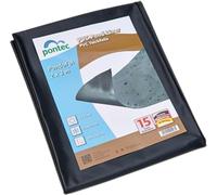 Pontec Telo Protettivo per laghetto, Colore Nero, Taglia 0,5 mm, 2 x 3 m, preconfezionato, Resistente, Opaco e Resistente allo sbiadimento, Colore: Nero